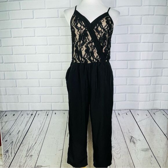 Fire Los Angeles Black & Nude Lace Jumpsuit - Medium - Picture 1 of 10